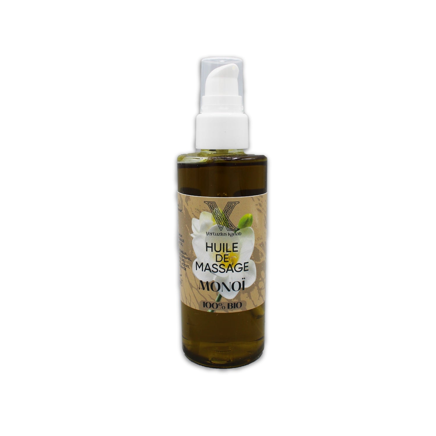 Huile de Massage Parfumée au Monoï 100% BIO – 100 ml